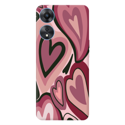 Oppo A 98 Mix Heart Transparent Silicone TPU Θήκη