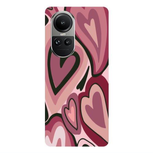Oppo Reno10 5G Mix Heart Transparent Silicone TPU Θήκη