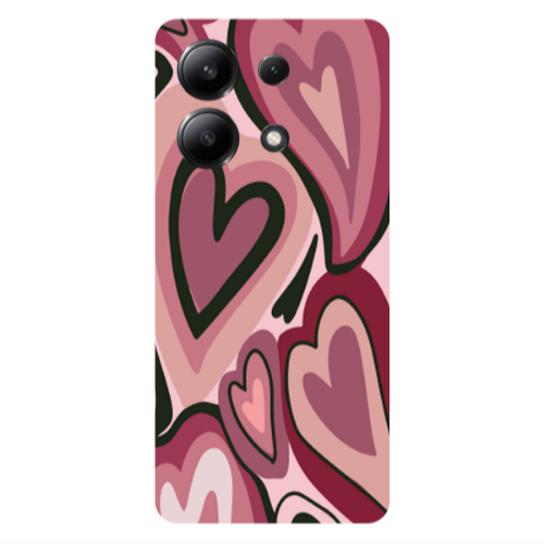 Xiaomi Redmi Note 13 4G Mix Heart Transparent Silicone TPU Θήκη