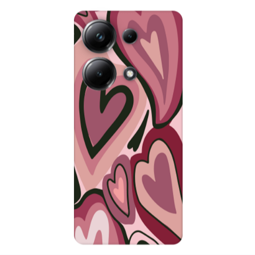 Xiaomi Poco M6 Pro 4G Mix Heart Transparent Silicone TPU Θήκη