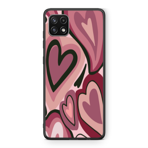 Samsung A22 5G Mix Heart Black Glossy Θήκη