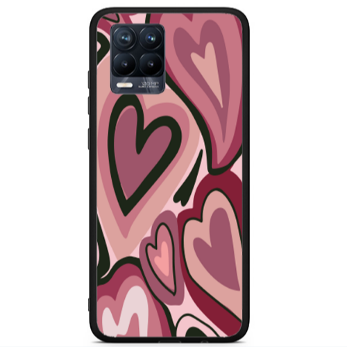 Realme 8 i Mix Heart Black Glossy Θήκη