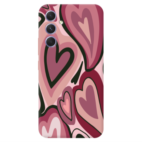 Samsung A55 Mix Heart Transparent Silicone TPU Θήκη