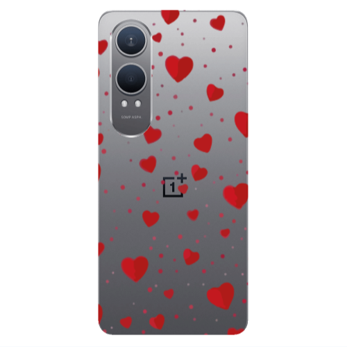 Oneplus Nord Ce 4 lite Dot hearts Transparent Silicone TPU Θήκη