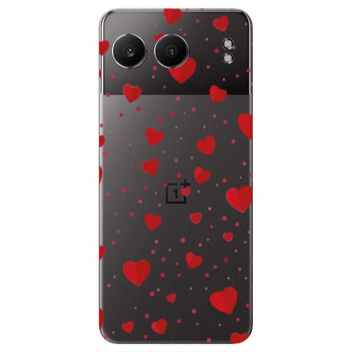Oneplus Nord 4 Dot hearts Transparent Silicone TPU Θήκη