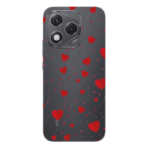 Honor 400 Lite Dot hearts Transparent Silicone TPU Θήκη