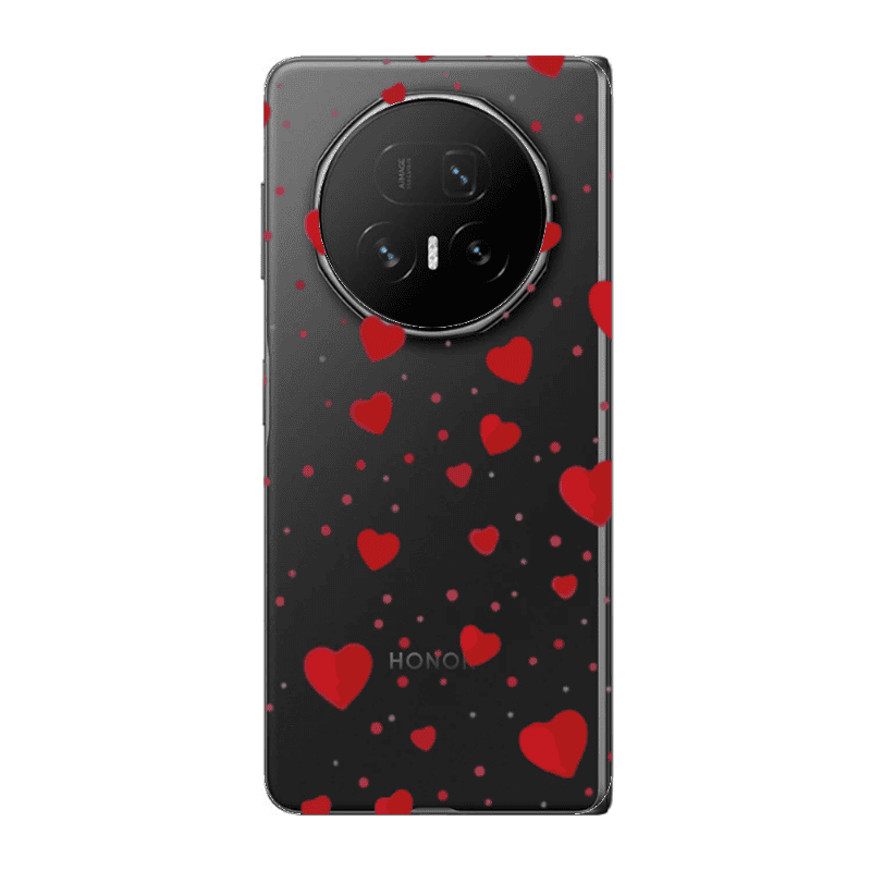 Honor Magic V5 Dot hearts Transparent Silicone TPU Θήκη