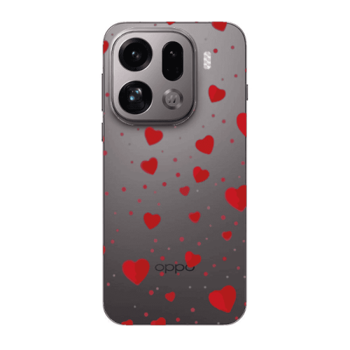 Oppo Find X9 Pro Dot hearts Transparent Silicone TPU Θήκη