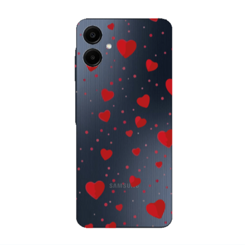 Samsung A06 Dot hearts Transparent Silicone TPU Θήκη