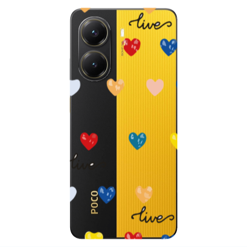 Xiaomi Poco X7 Pro Heart Lives Transparent Silicone TPU Θήκη