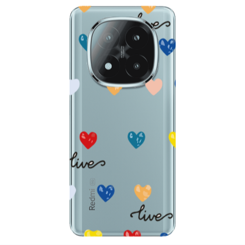 Xiaomi Redmi Note 14 Pro + 5g Heart Lives Transparent Silicone TPU Θήκη