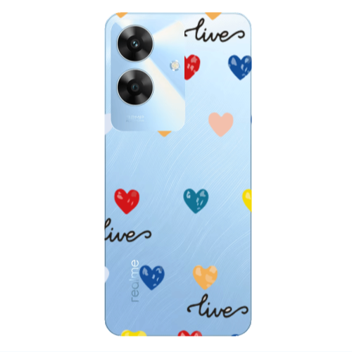 Realme Note 60 Heart Lives Transparent Silicone TPU Θήκη