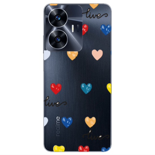 Realme Note 50 Heart Lives Transparent Silicone TPU Θήκη