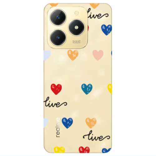Realme C61 Heart Lives Transparent Silicone TPU Θήκη
