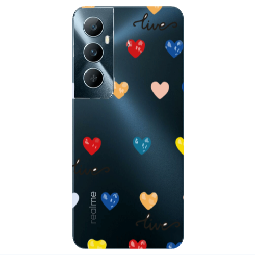 Realme C65 Heart Lives Transparent Silicone TPU Θήκη