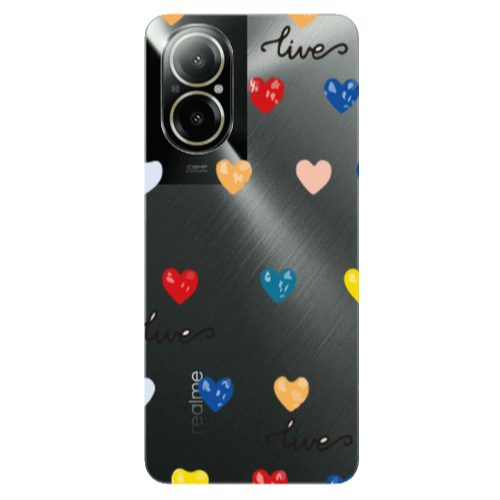 Realme C67 Heart Lives Transparent Silicone TPU Θήκη