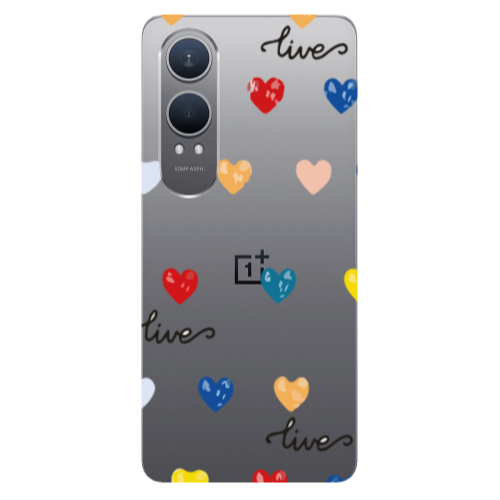 Oneplus Nord Ce 4 lite Heart Lives Transparent Silicone TPU Θήκη