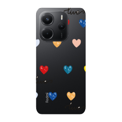 Xiaomi Redmi Note 14 Heart Lives Transparent Silicone TPU Θήκη