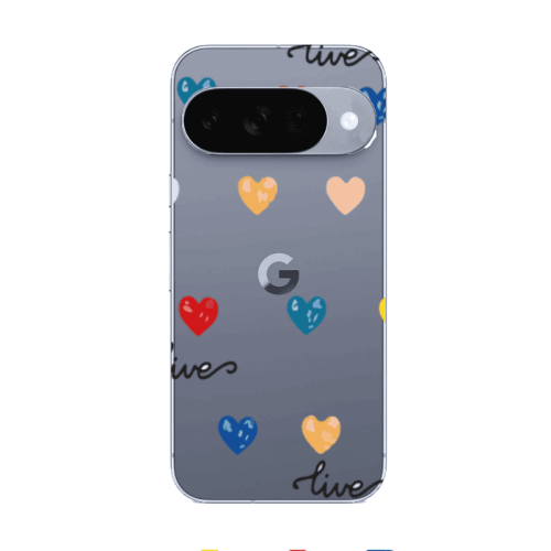 Google Pixel 10 Heart Lives Transparent Silicone TPU Θήκη