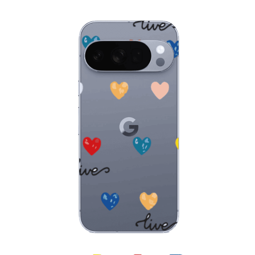 Google Pixel 10 Pro Heart Lives Transparent Silicone TPU Θήκη