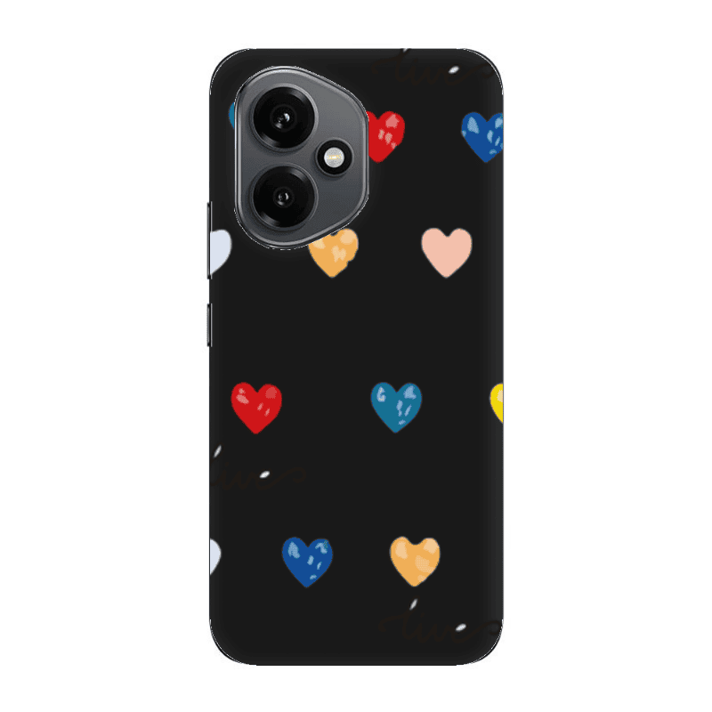 Honor Magic 400 Heart Lives Black Colored Silicone TPU Θήκη