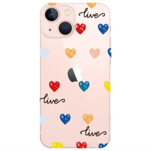 Apple iPhone 13 Heart Lives Transparent Silicone TPU Θήκη