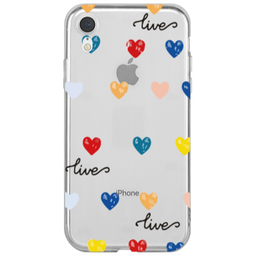 Apple iPhone Xr Heart Lives Transparent Silicone TPU Θήκη