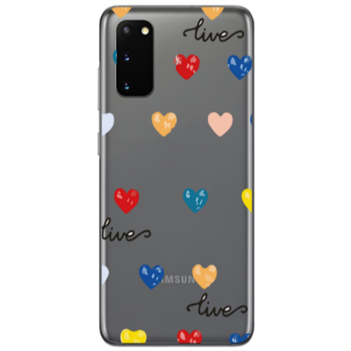 Samsung S20 Heart Lives Transparent Silicone TPU Θήκη