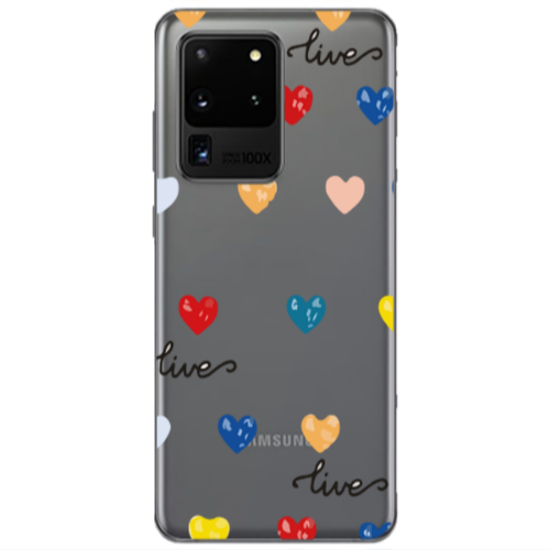 Samsung S20 Ultra Heart Lives Transparent Silicone TPU Θήκη