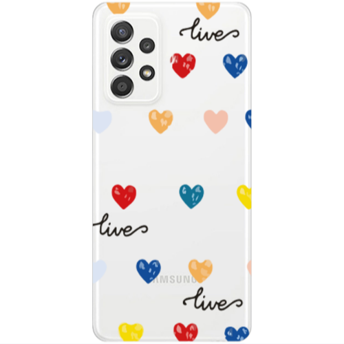 Samsung A53 Heart Lives Transparent Silicone TPU Θήκη