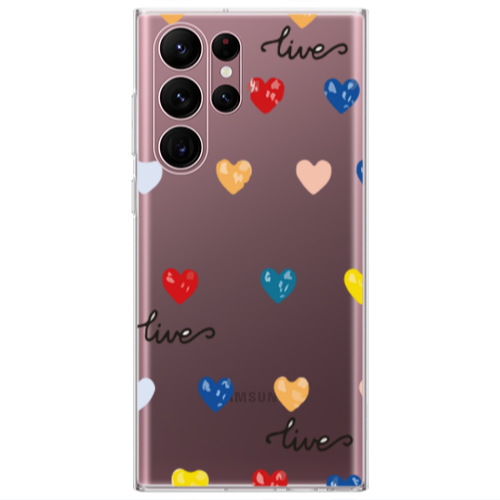 Samsung S22 Ultra Heart Lives Transparent Silicone TPU Θήκη