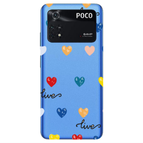 Xiaomi Poco M4 Pro 4G Heart Lives Transparent Silicone TPU Θήκη