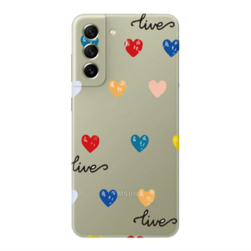 Samsung S21 PLUS Heart Lives Transparent Silicone TPU Θήκη