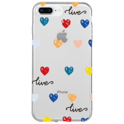 Apple iPhone 7 Plus Heart Lives Transparent Silicone TPU Θήκη