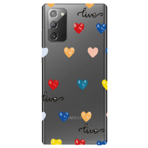 Samsung Note 20 Heart Lives Transparent Silicone TPU Θήκη