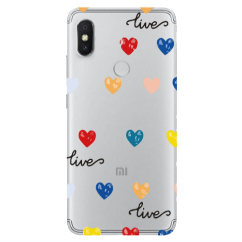 Xiaomi Redmi S2 Heart Lives Transparent Silicone TPU Θήκη