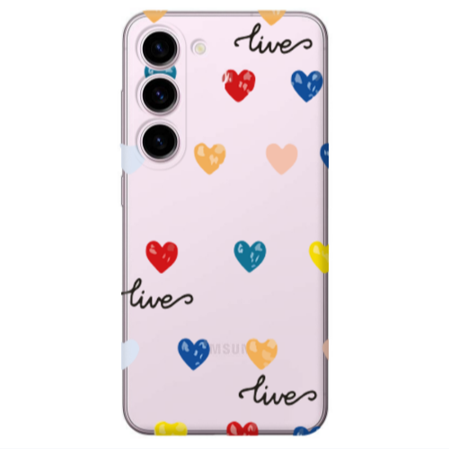 Samsung S23 Plus Heart Lives Transparent Silicone TPU Θήκη