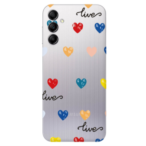 Samsung A24 Heart Lives Transparent Silicone TPU Θήκη