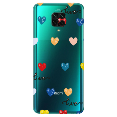 Xiaomi Redmi Note 9S Heart Lives Transparent Silicone TPU Θήκη