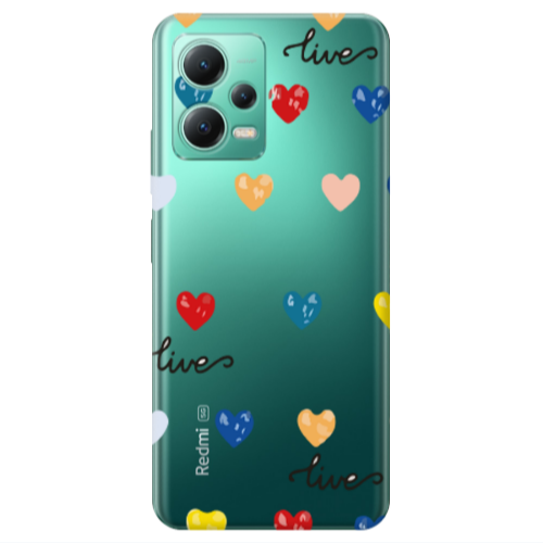 Xiaomi Redmi Note 12 Pro 5G Heart Lives Transparent Silicone TPU Θήκη
