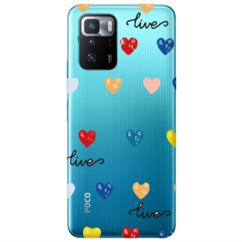 Xiaomi Poco X3 GT Heart Lives Transparent Silicone TPU Θήκη