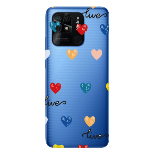 Xiaomi Poco C40 Heart Lives Transparent Silicone TPU Θήκη