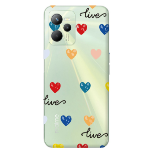 Realme C35 Heart Lives Transparent Silicone TPU Θήκη