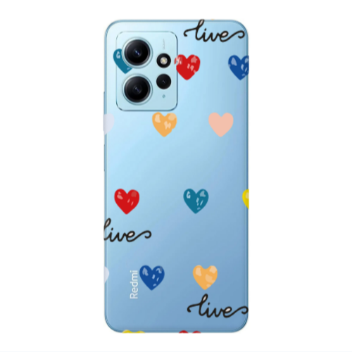 Xiaomi Redmi Note 12 4G Heart Lives Transparent Silicone TPU Θήκη