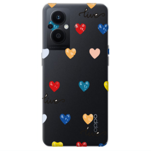 Oppo Reno 7 Lite Heart Lives Transparent Silicone TPU Θήκη