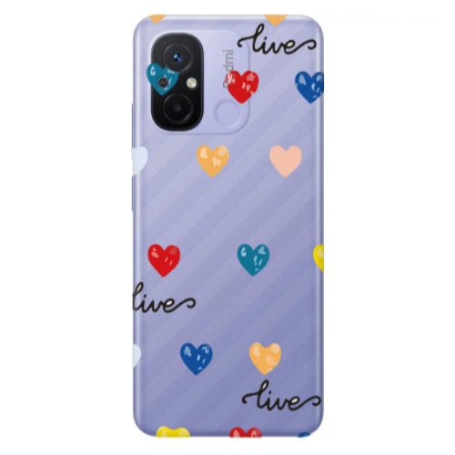 Xiaomi Redmi 12C Heart Lives Transparent Silicone TPU Θήκη