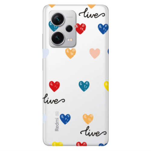 Xiaomi Redmi Note 12 5G Heart Lives Transparent Silicone TPU Θήκη