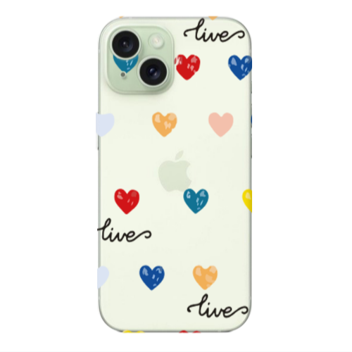 Apple iPhone 15 Plus Heart Lives Transparent Silicone TPU Θήκη