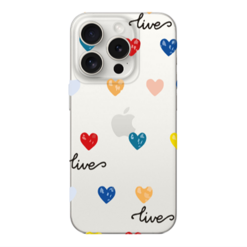 Apple iPhone 15 Pro Heart Lives Transparent Silicone TPU Θήκη