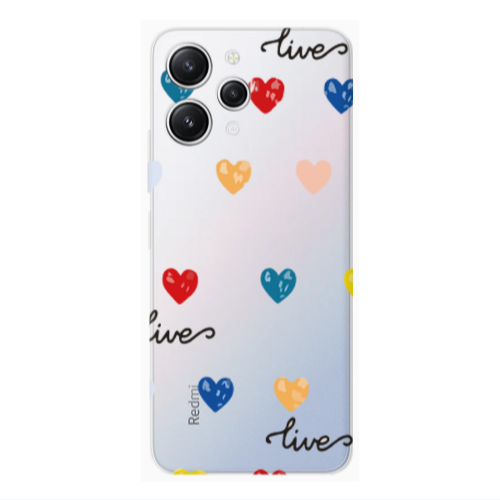 Xiaomi Redmi 12 Heart Lives Transparent Silicone TPU Θήκη
